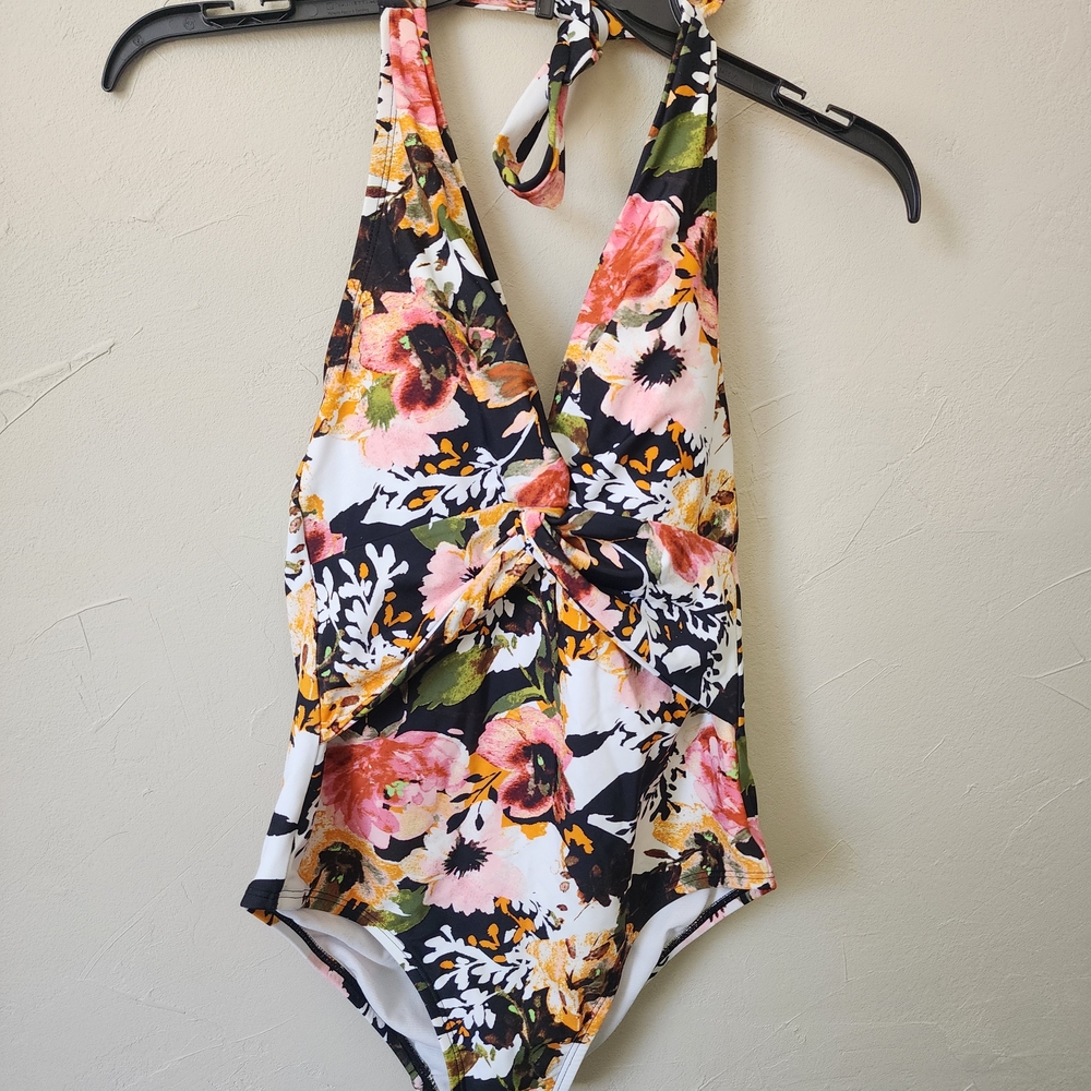 Kona Sol Multicolor Floral Swimsuit Size small